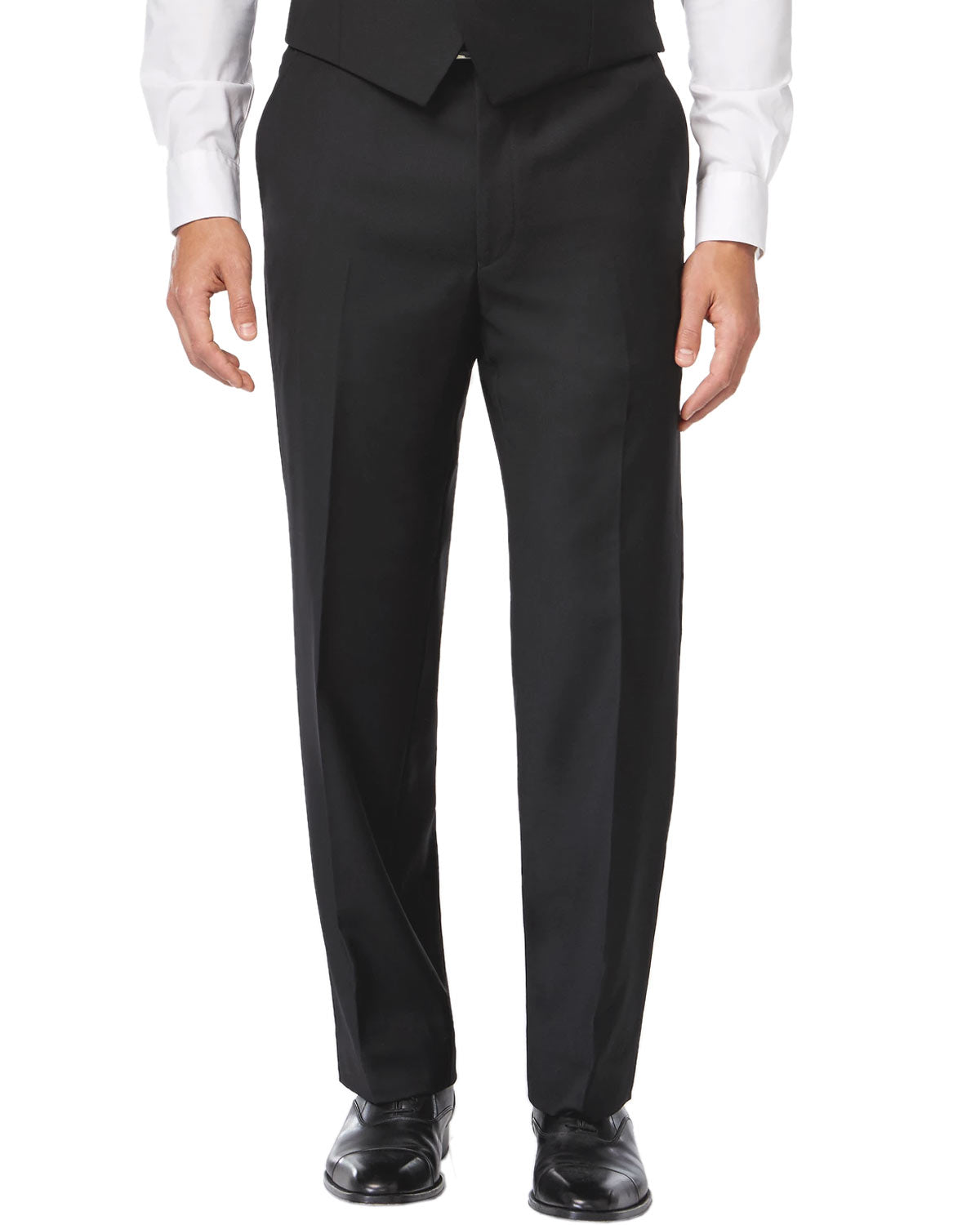 Calças separadas Ralph Lauren Classic Fit Ultraflex Sharkskin para homem, pretas, tamanho 50