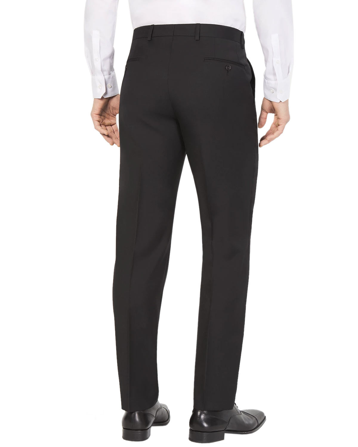 Calças separadas Ralph Lauren Classic Fit Ultraflex Sharkskin para homem, pretas, tamanho 50