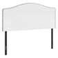 Queen Size Upholstered Bed Headboard - White, Transitional