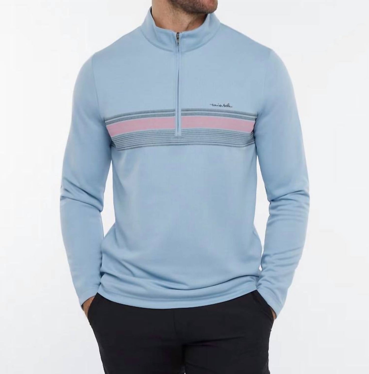 Travismathew - UPGRADED STRIPED QUARTER ZIP JACKET