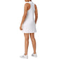 Vestido polo feminino de tênis Ideology, branco brilhante, tamanho médio