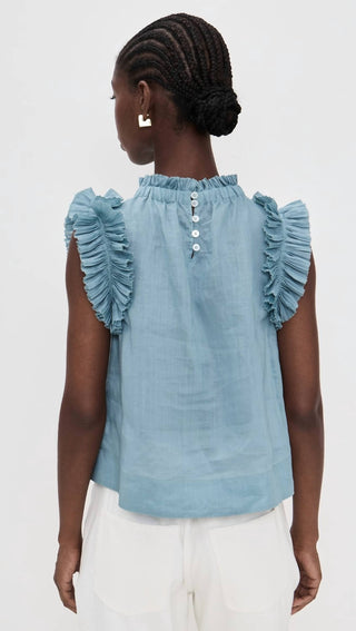 Sea - Anise Flutter Sleeve Top