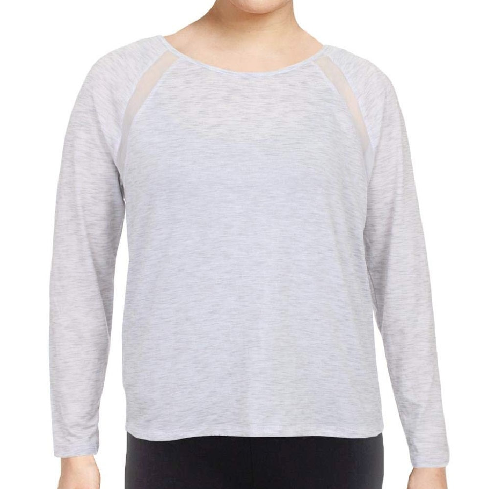 Blusa de ioga fitness feminina Ideology, branca brilhante, tamanho 2, extra grande