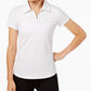 Camiseta polo feminina com zíper Ideology Performance Activewear, branca, 2XL