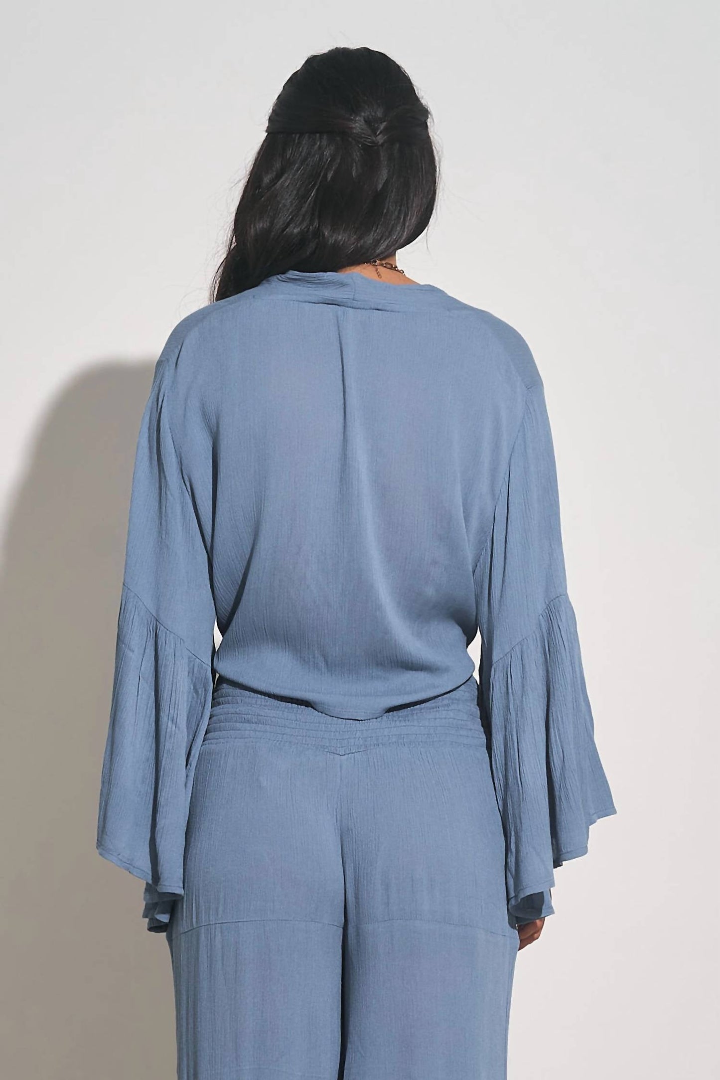 Elan - Bell Sleeves Tie Top