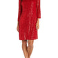 R&M Richards - Sequin Illusion Neck Sheath Dress