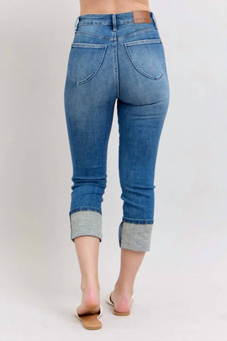Judy Blue - Calça Jeans Capri Skinny Cuff - Plus