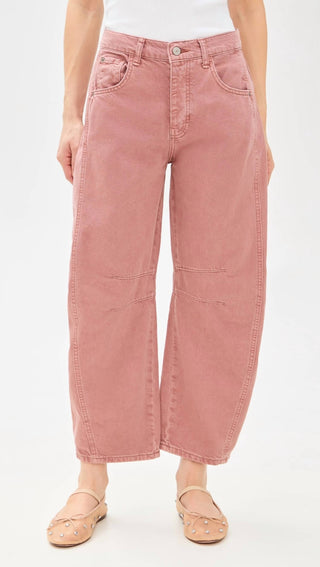 Free People - Calça Jeans Barril Boa Sorte