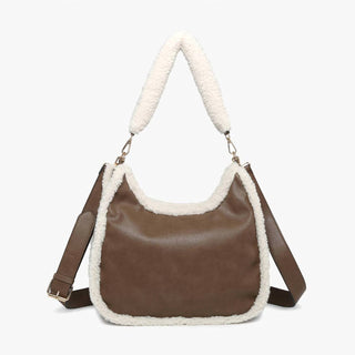 Jen &amp; Co. - Bolsa tipo pasta Reece de couro vegano Sherpa