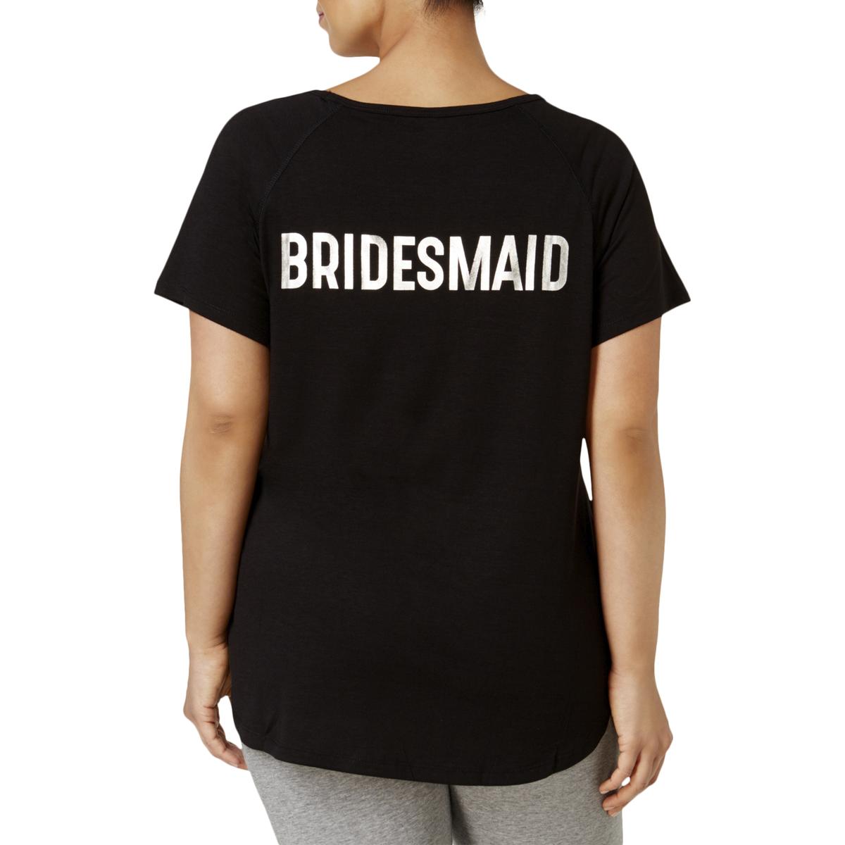 Camiseta fitness feminina Ideology Wedding Time Bridal, preta, tamanho grande