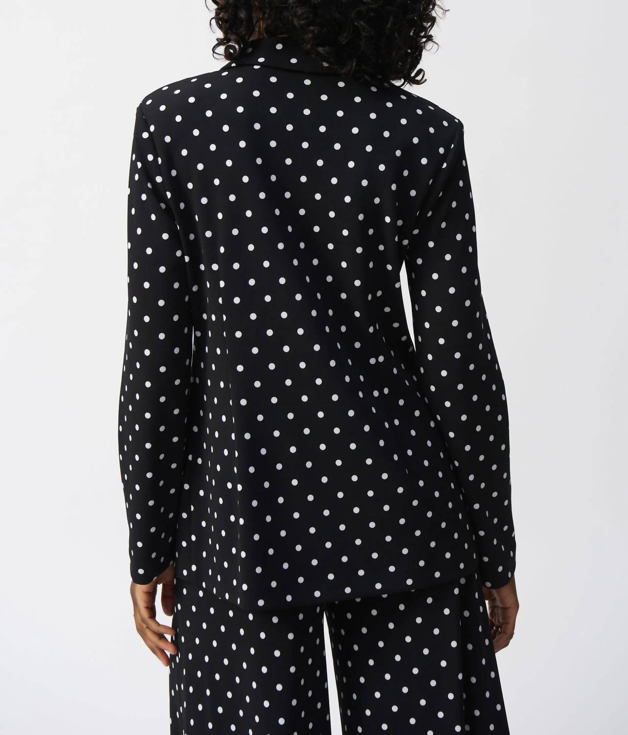 Joseph Ribkoff - Silky Knit Dot Print Boxy Blazer