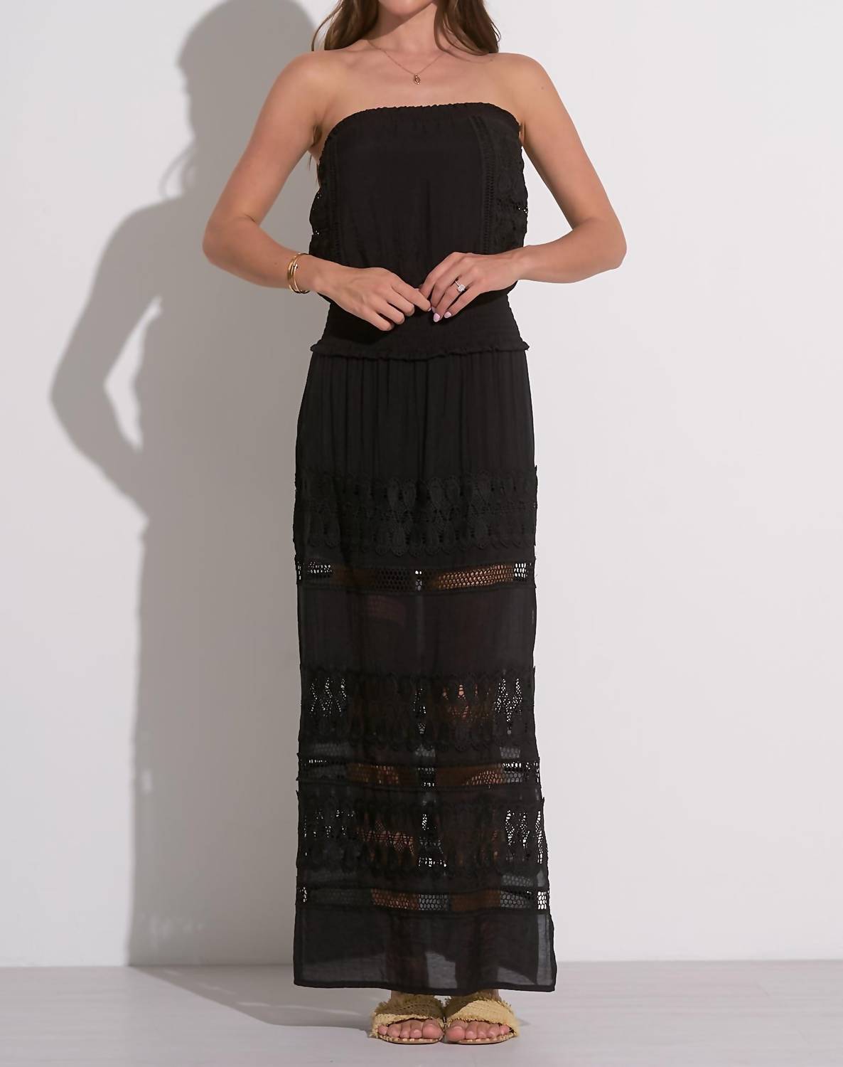 Elan - Athena Strapless Maxi Dress
