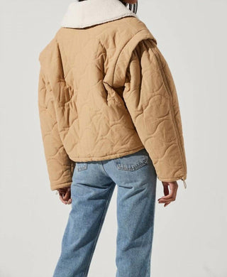 Astr - Quilted Faux Shearling Jacket