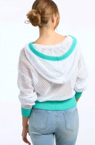 525 America - Moletom com capuz em crochê com blocos de cores