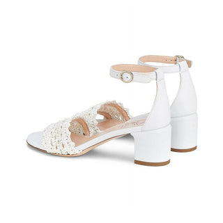 Agl - Women's Crochet Leather Block Heel Sandals