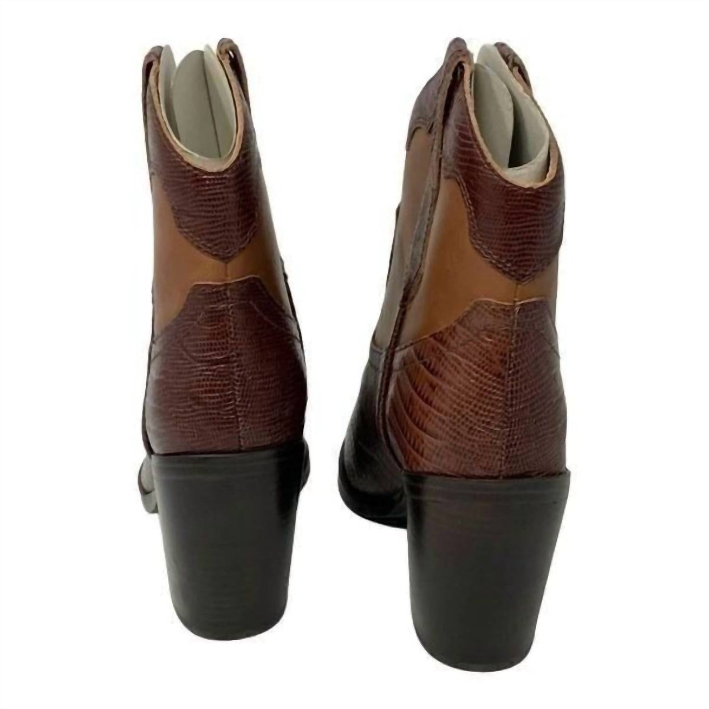 Marc Fisher - Women's Gona Western Leather Heeled Ankle Boot Bootie