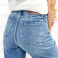 Judy Blue - Utility Pocket Crop Wide Leg Jeans