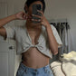 Aligrace - Allysa Tilted Split Jeans