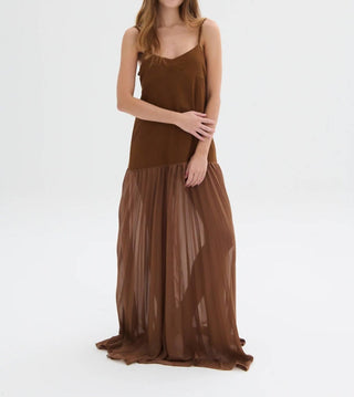 Nelblu - Vestido longo com alças em linho Brisa