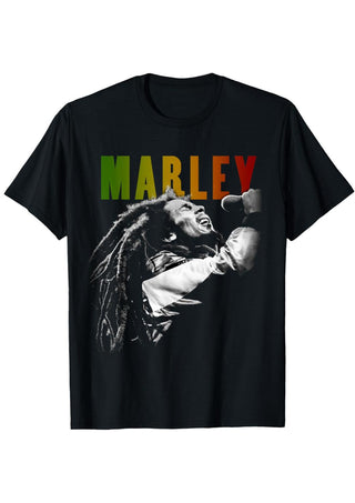 Bob Marley - Men's Singing T-Shirt