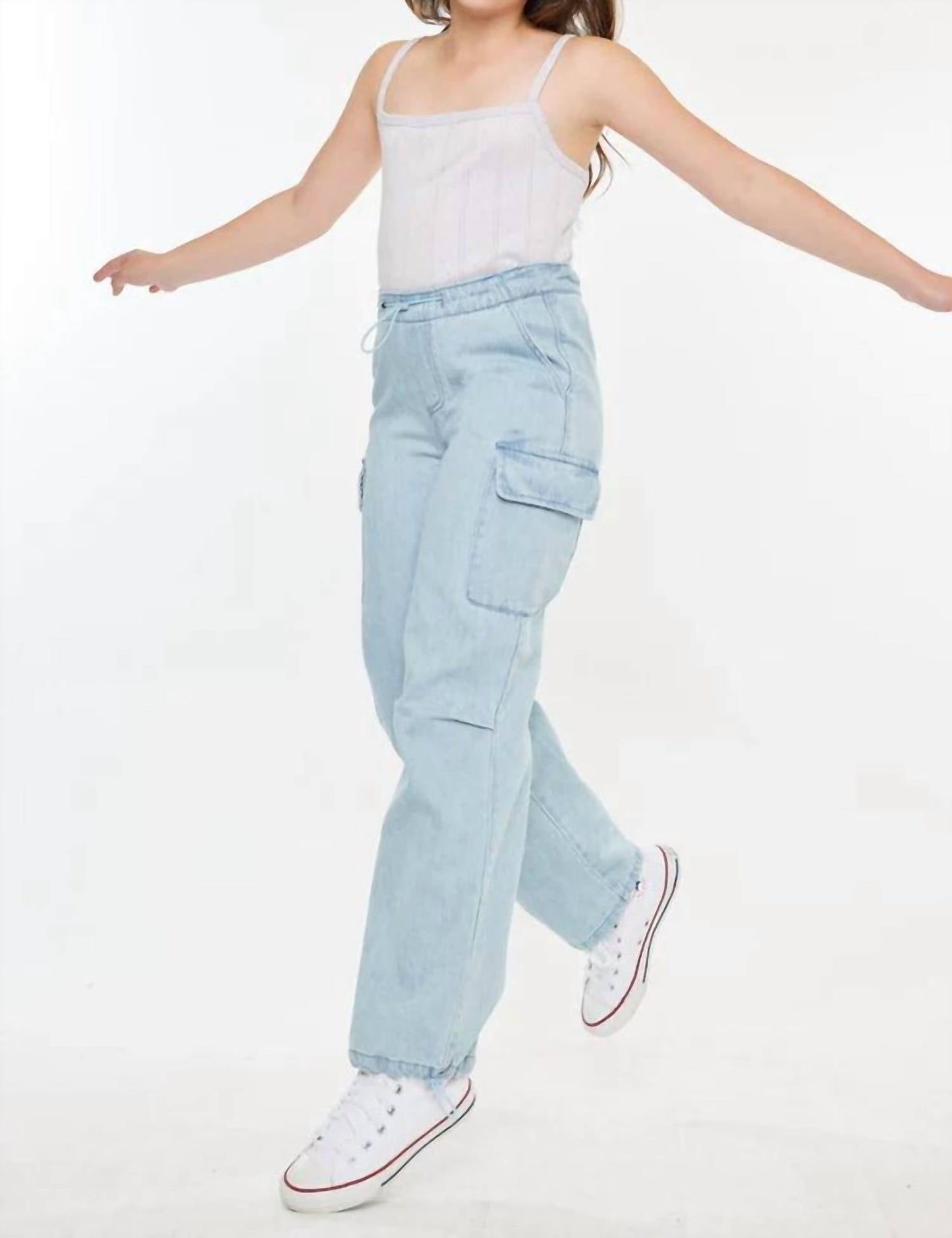 Kancan - Kid's Inez High Rise Relaxed Cargo Pants