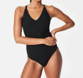Spanx - Body Suit Yourself: Body com decote em V canelado