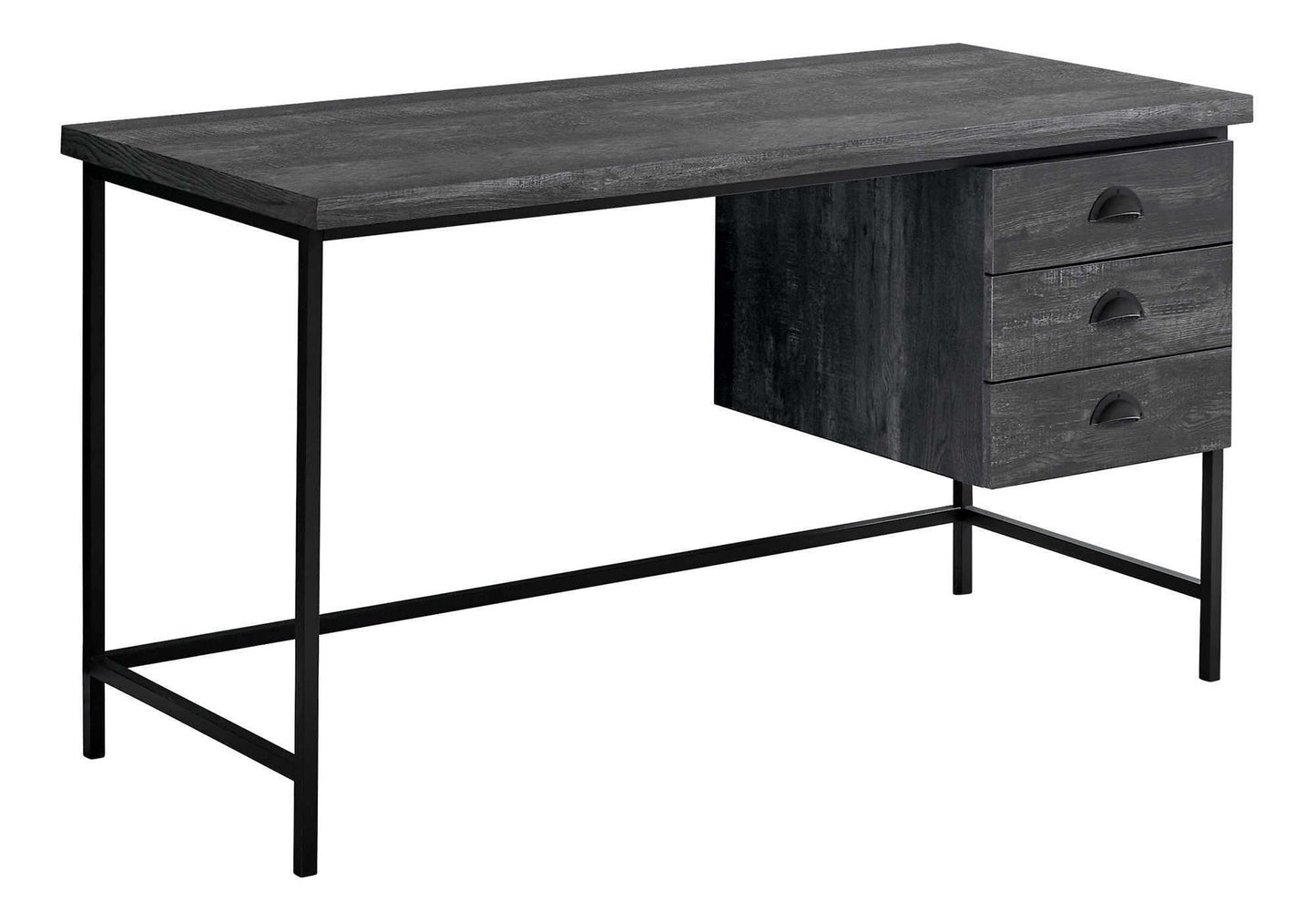 Computer Desk For Home Office, Laptop, 3 Storage Drawers, Contemporary & Modern