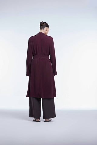 Dāl The Label - Trench Coat com lapela esvoaçante