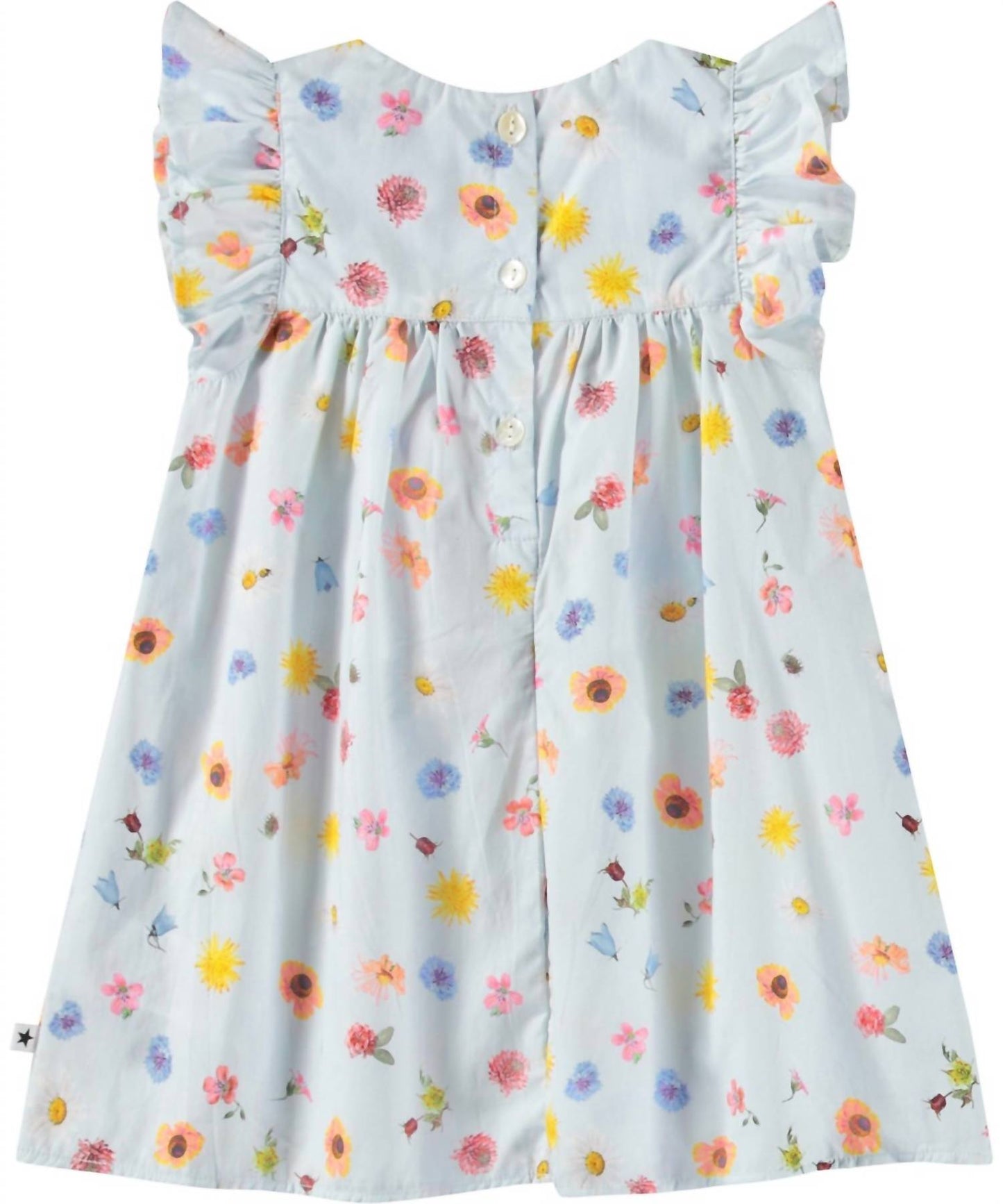 Molo - Girl's Cacao Small Flowers Dress