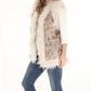 Paparazzi By Biz - Dusty Floral Faux Suede & Faux Shearling Long Vest