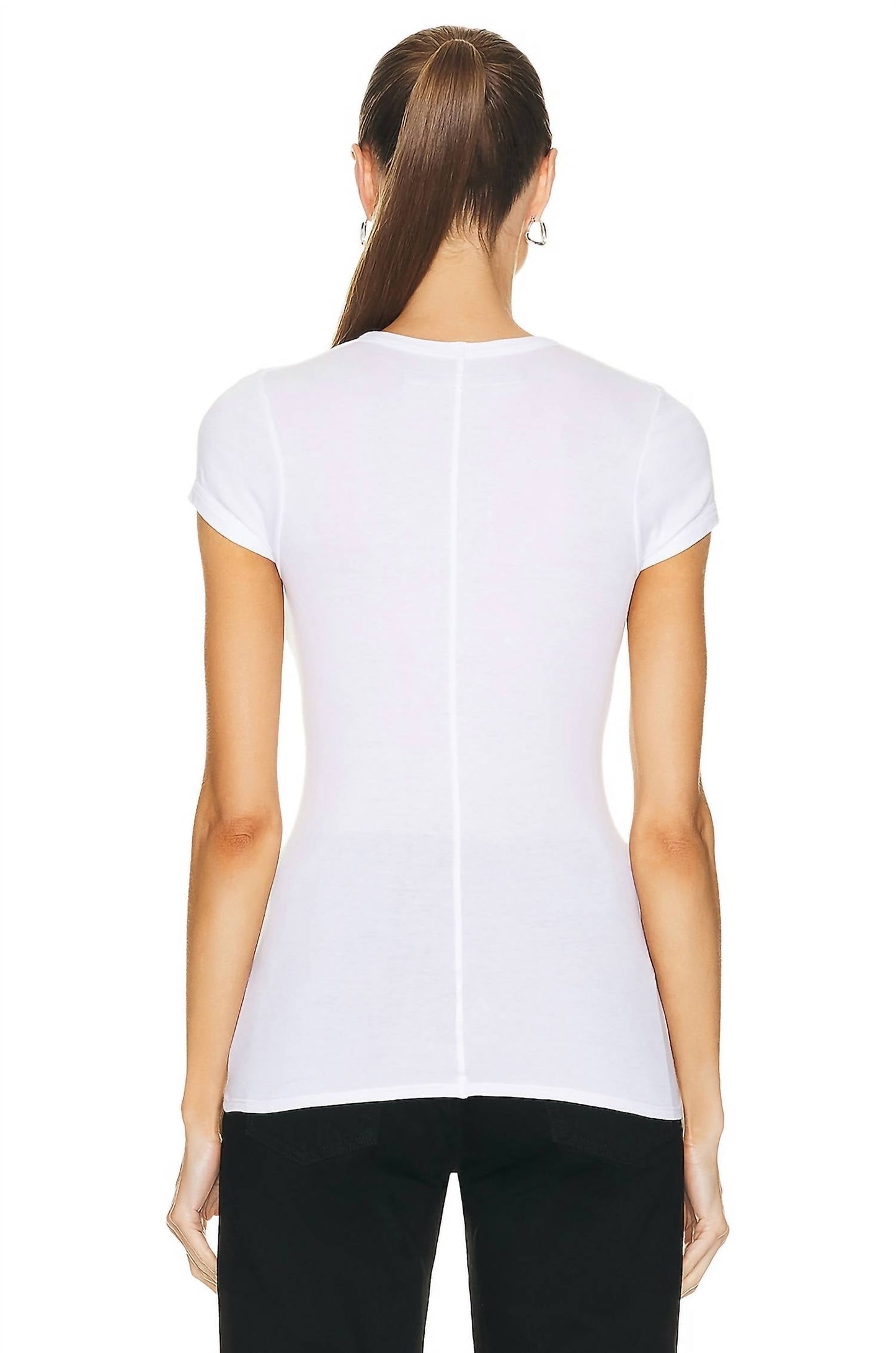 Enza Costa - Supima Cotton Cap Sleeve U T-shirt