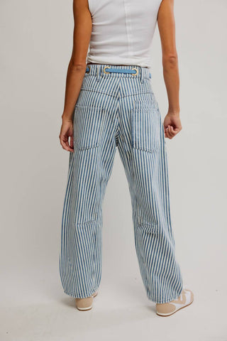 Free People - Calça jeans Moxie Railroad cintura baixa