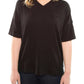On This Day - Crinkle Cotton Relaxed V-neck Top