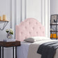 Flanner Contemporary Fabric Upholstered Twin Headboard - Blush