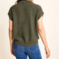 Tommy Bahama - Pebble Stitch Collared Short Sleeve Sweater