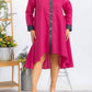Karen T Design - Asymmetrical Shirt Dress With Contrast Collar
