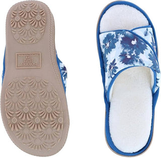 Isotoner - Chinelo Keilly Floral Feminino de Algodão com Amortecimento Reforçado no Calcanhar