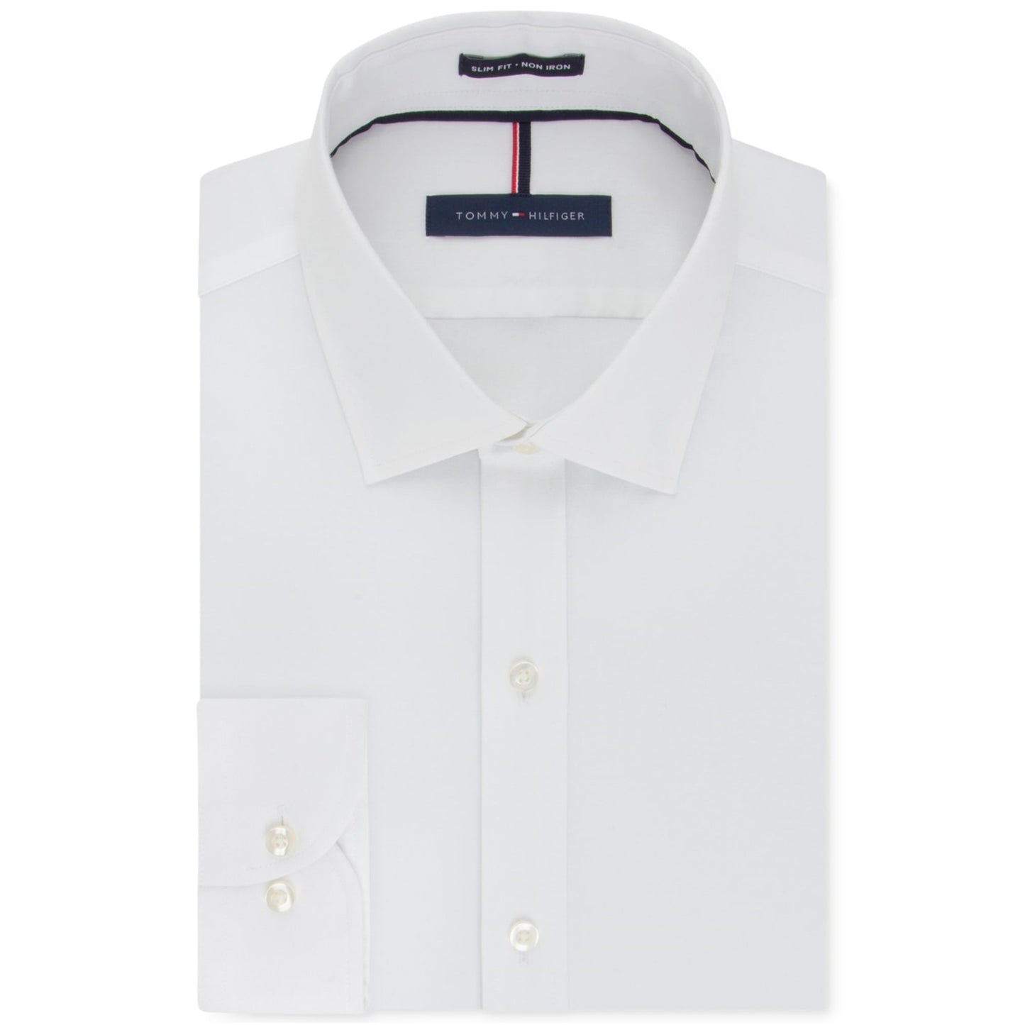 Camisa social masculina Tommy Hilfiger branca slim fit tamanho 15x32-33