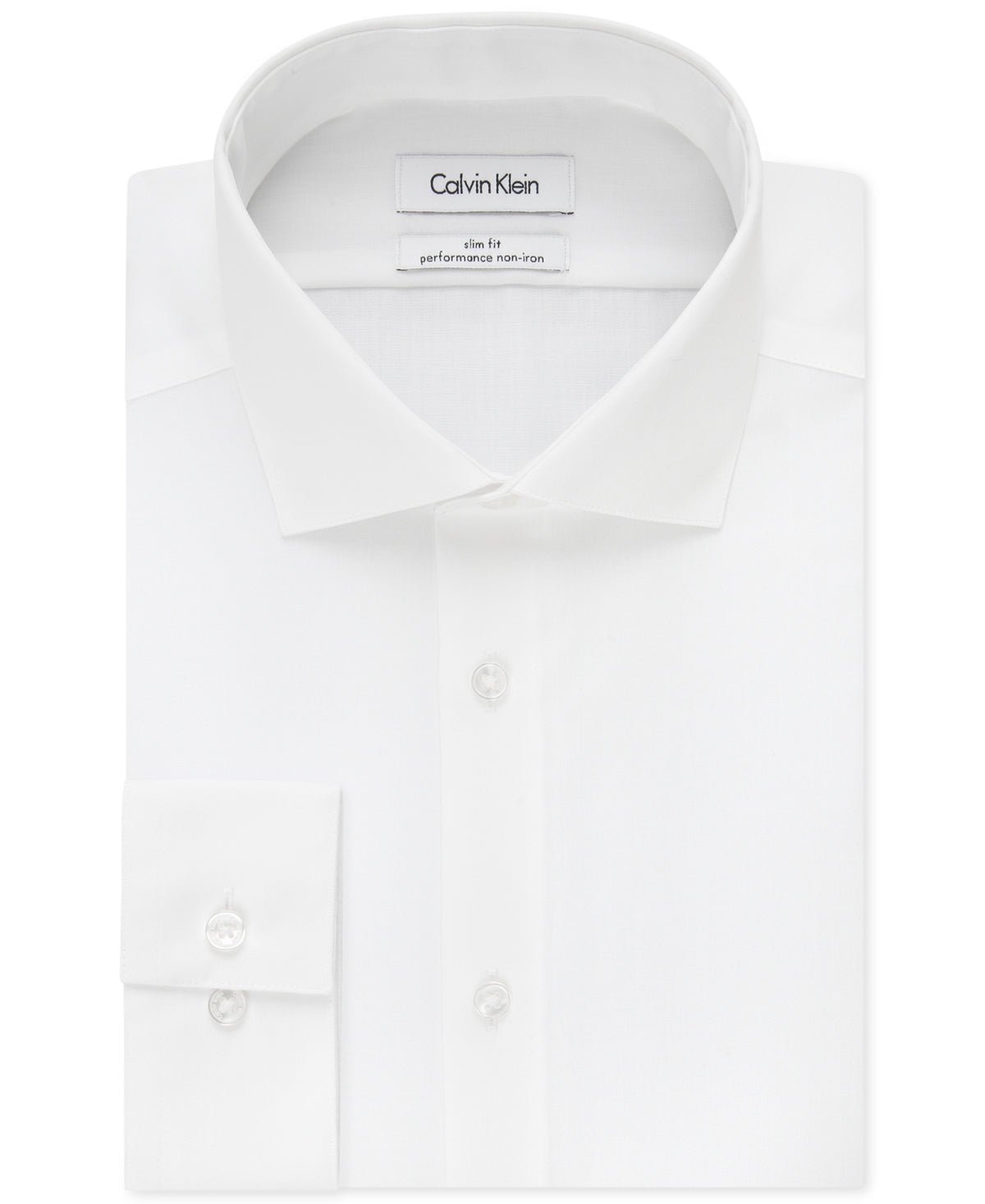 Camisa social Calvin Klein masculina slim fit, gola alta sem ferro, espinha de peixe, tamanho 16,5 x 34 x 35