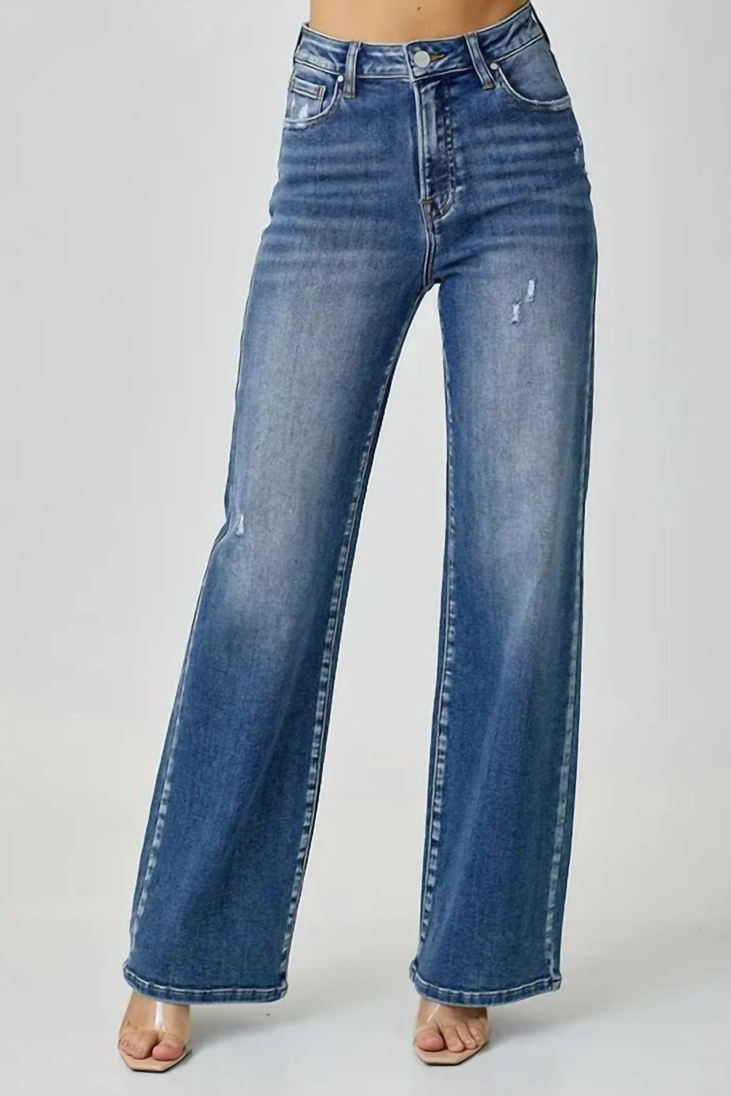 Risen - High Waist Jeans With Pockets
