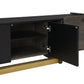 TV Stand With 1 Drawer, 2 Cabinets And Adjustable Shelves