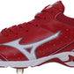 Chuteira de beisebol Mizuno Advanced Classic 7 com 9 pontas, masculina, preta/vermelha