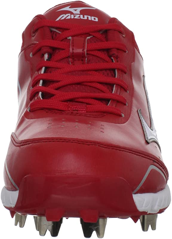 Chuteira de beisebol Mizuno Advanced Classic 7 com 9 pontas, masculina, preta/vermelha