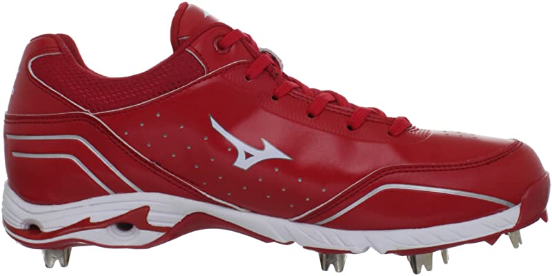 Chuteira de beisebol Mizuno Advanced Classic 7 com 9 pontas, masculina, preta/vermelha