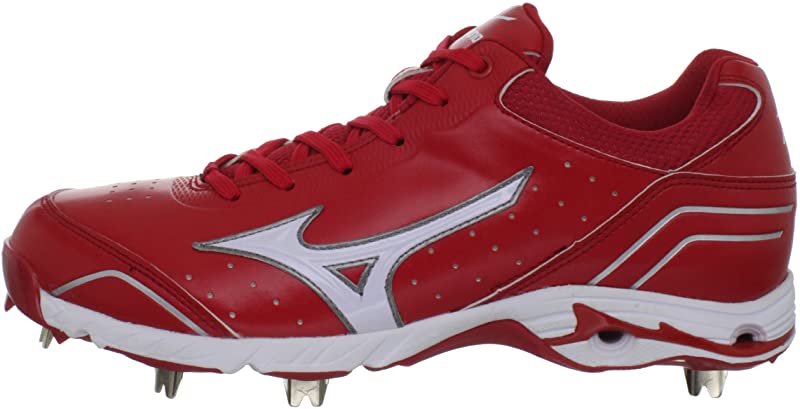 Chuteira de beisebol Mizuno Advanced Classic 7 com 9 pontas, masculina, preta/vermelha