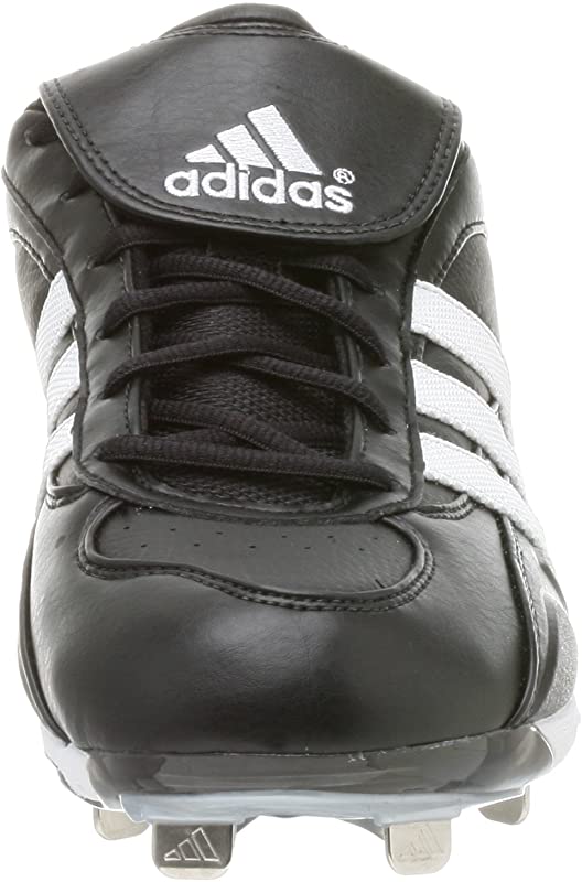 Tênis de beisebol Adidas Excelsior 5 Low masculino, preto/branco/prateado