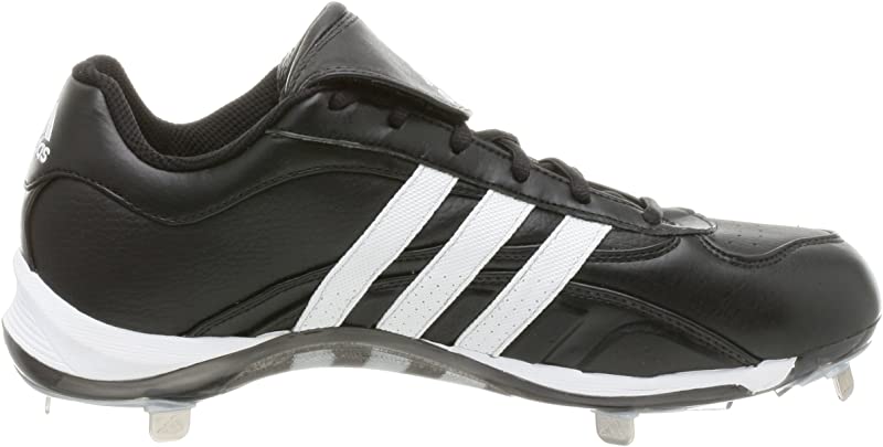 Tênis de beisebol Adidas Excelsior 5 Low masculino, preto/branco/prateado