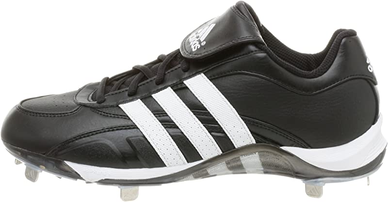 Tênis de beisebol Adidas Excelsior 5 Low masculino, preto/branco/prateado