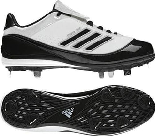 Chuteira de beisebol Adidas Excel 365 Metal masculina, branca/preta/prateada, tamanho 14 D(M) EUA