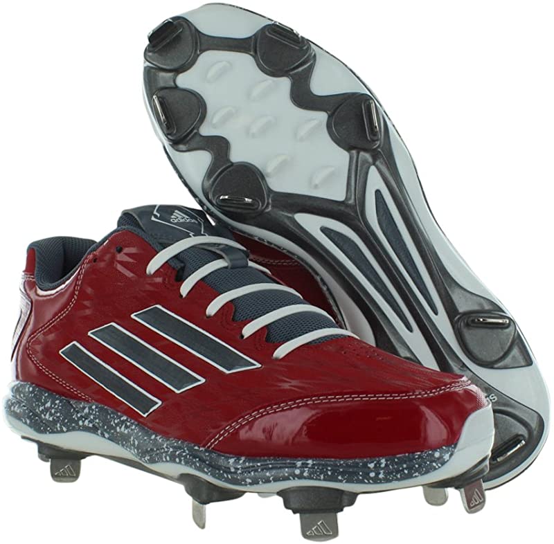 Chuteira de beisebol Adidas Poweralley 2 masculina, vermelha/carbono/ônix, tamanho 13,5 D(M) EUA
